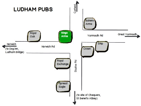 Ludham pubs map
