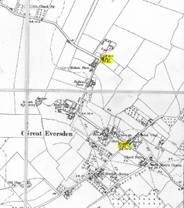 Great Eversden closed pubs map
